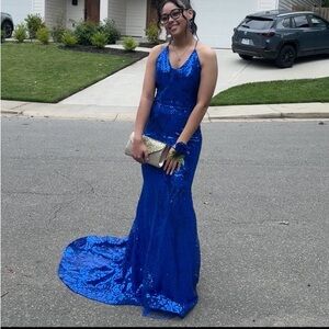 Side 4 Royal Blue Prom Dress